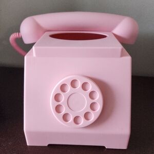 Target Tissue Box Holder Pink Rotary Dial Phone Design